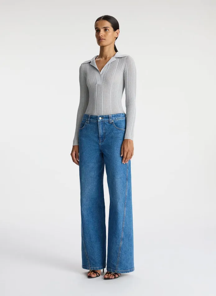 Women Bottoms ALC Abbott Stretch Denim Jean Medium Wash