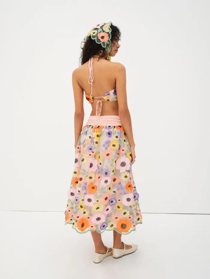 Women Bottoms For Love and Lemons Fiore Midi Skirt Multi Women Bottoms For Love and Lemons Fiore Midi Skirt Multi