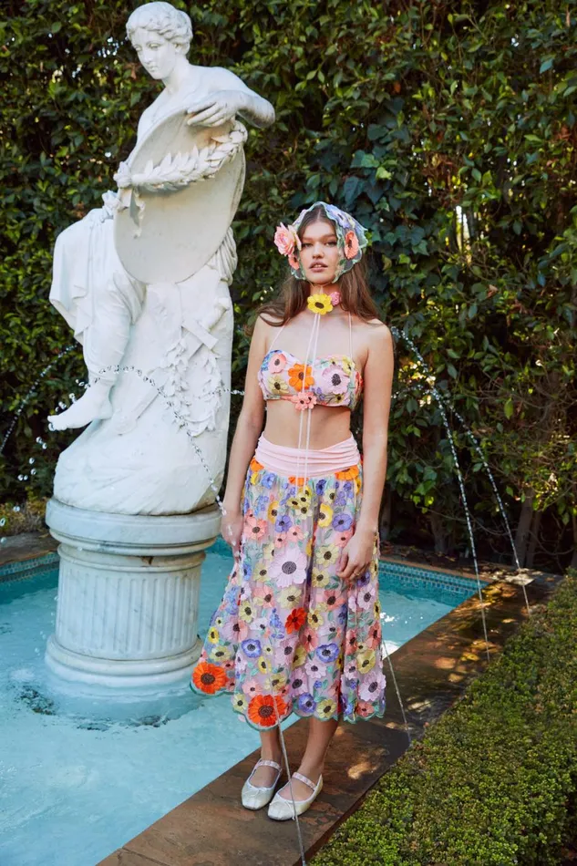 Women Bottoms For Love and Lemons Fiore Midi Skirt Multi Women Bottoms For Love and Lemons Fiore Midi Skirt Multi