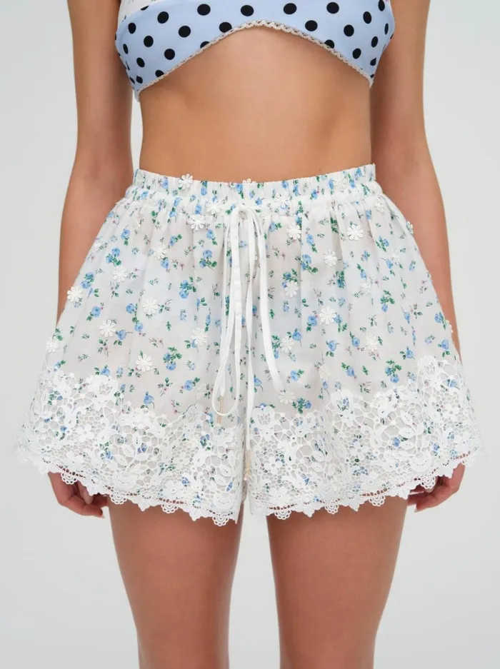 Women Bottoms For Love and Lemons Muna Coverup Shorts White