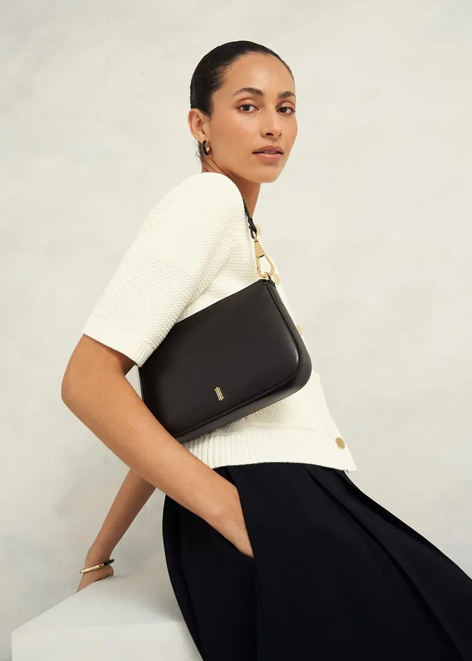 Women Briella Leather Crossbody Bag Black Hobbs Bags