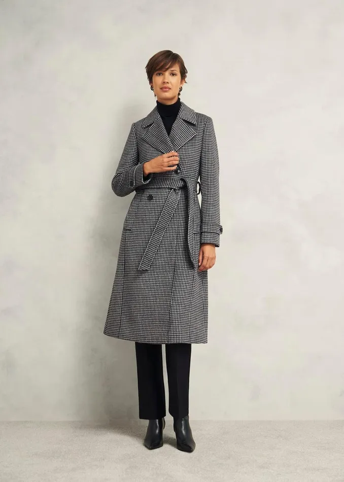 Women Bromley Coat With Wool Black Multi Hobbs Coats and Jackets
