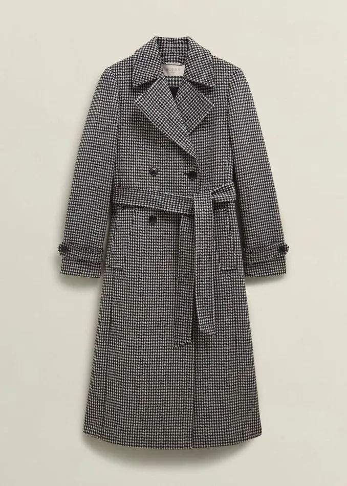 Women Bromley Coat With Wool Black Multi Hobbs Coats and Jackets