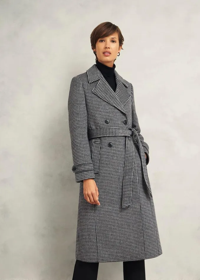 Women Bromley Coat With Wool Black Multi Hobbs Coats and Jackets