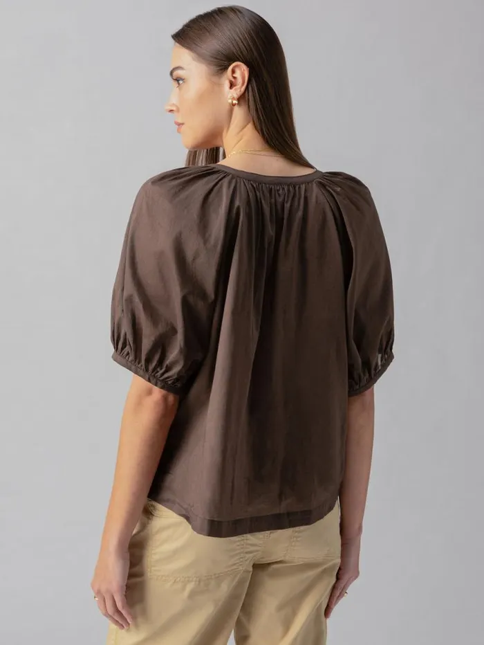Women Bubble Sleeve Boho Blouse Mud Bath Sanctuary Clothing Tees and Tops Women Bubble Sleeve Boho Blouse Mud Bath Sanctuary Clothing Tees and Tops
