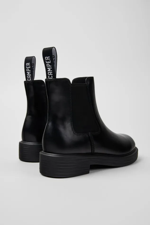 Women Camper Ankle Boots Dean Black Leather Ankle Boots Women Camper Ankle Boots Dean Black Leather Ankle Boots