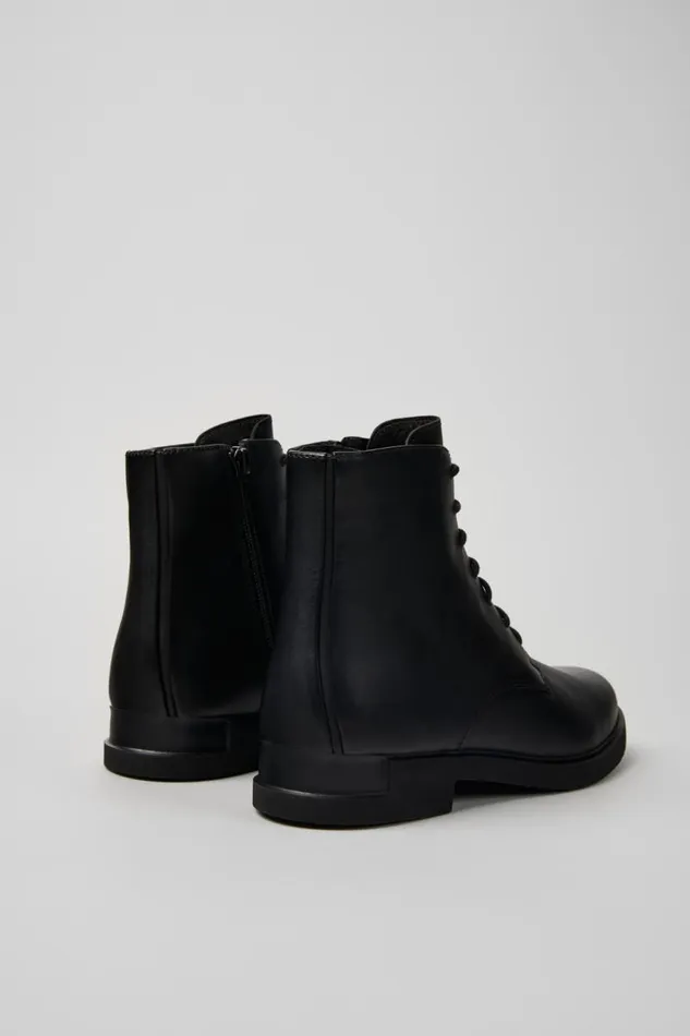 Women Camper Ankle Boots Iman Black Leather Laceup Boots Women Camper Ankle Boots Iman Black Leather Laceup Boots
