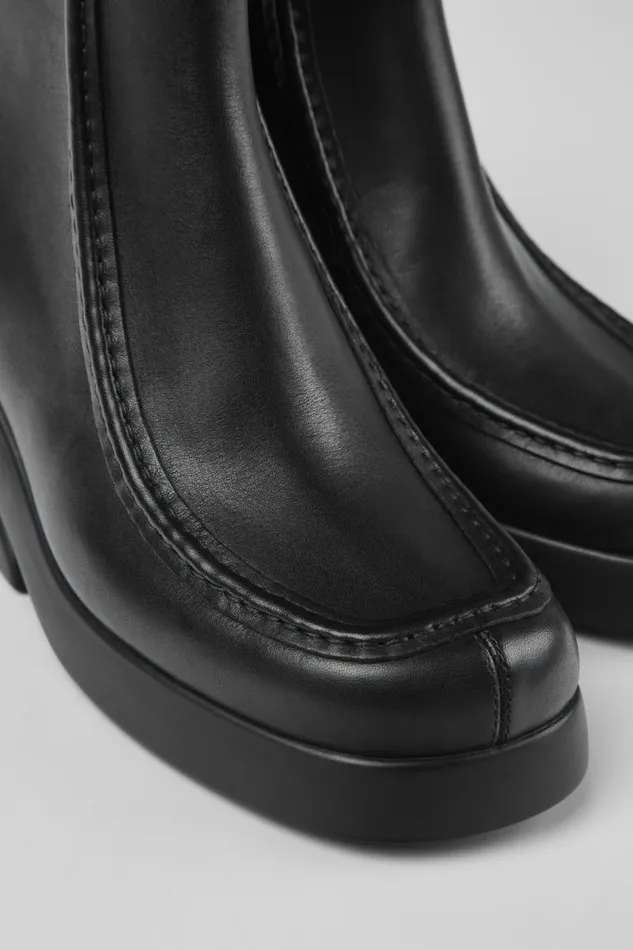 Women Camper Ankle Boots Kaah Black Leather Boots