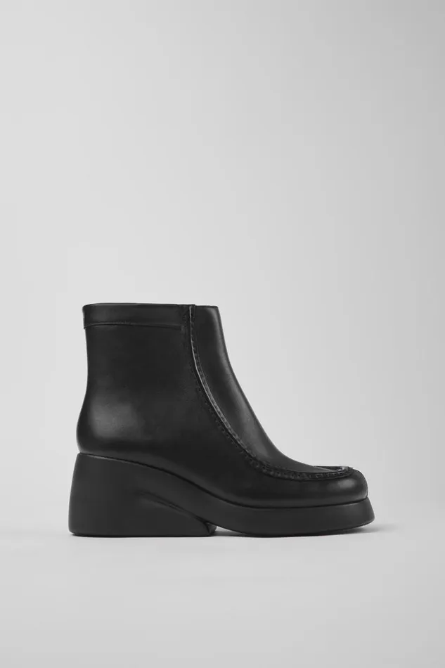 Women Camper Ankle Boots Kaah Black Leather Boots Women Camper Ankle Boots Kaah Black Leather Boots