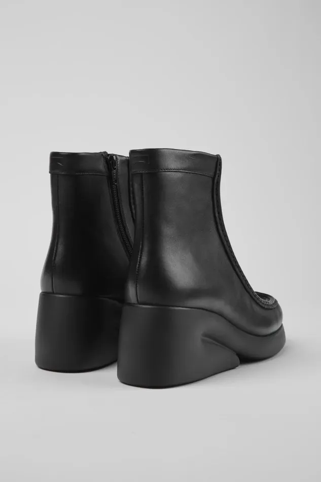 Women Camper Ankle Boots Kaah Black Leather Boots Women Camper Ankle Boots Kaah Black Leather Boots