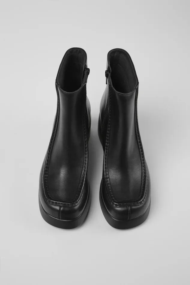 Women Camper Ankle Boots Kaah Black Leather Boots Women Camper Ankle Boots Kaah Black Leather Boots