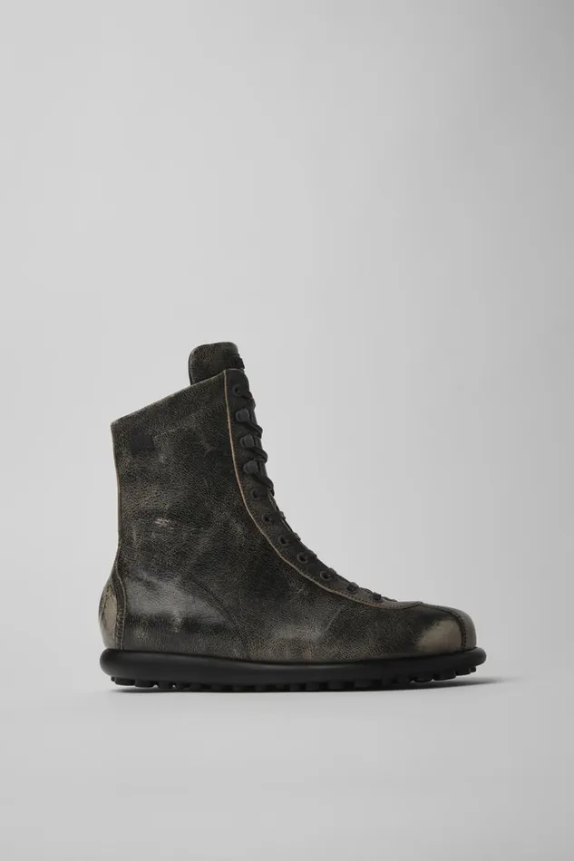 Women Camper Ankle Boots Pelotas Bicolor Leather Boots