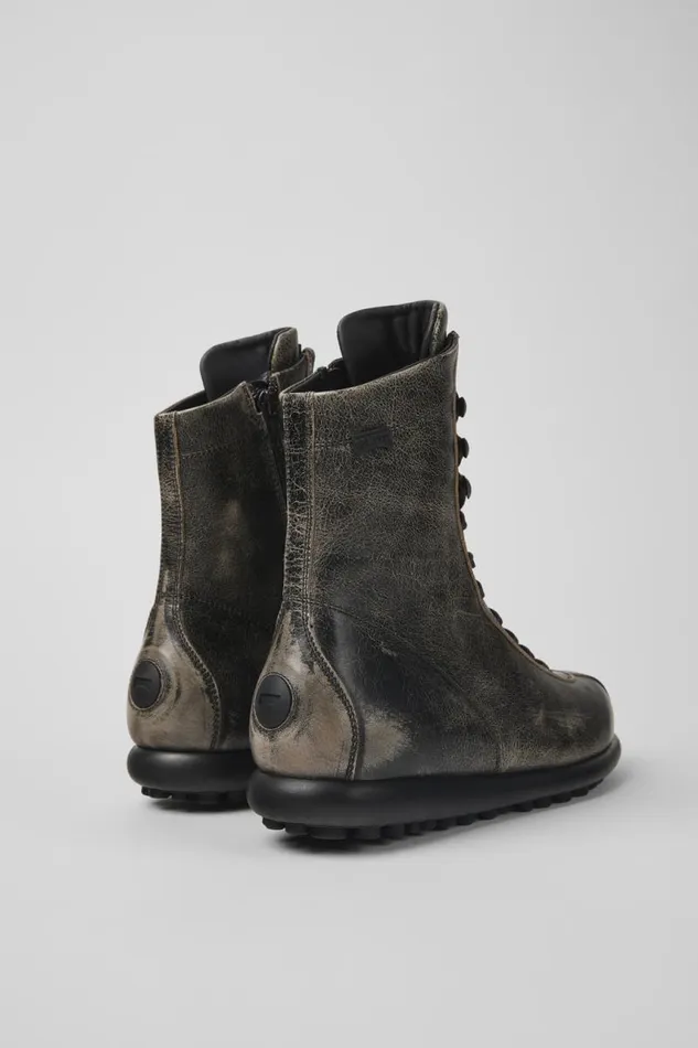 Women Camper Ankle Boots Pelotas Bicolor Leather Boots