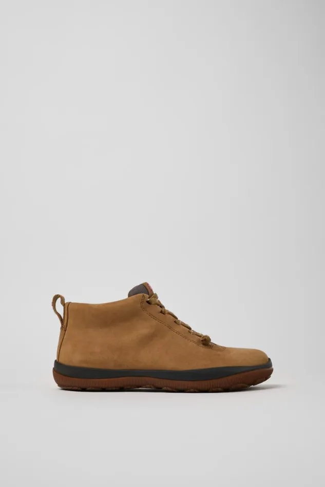 Women Camper Ankle Boots Peu Pista GORETEX Brown Nubuck And Textile Ankle Boots Women Camper Ankle Boots Peu Pista GORETEX Brown Nubuck And Textile Ankle Boots