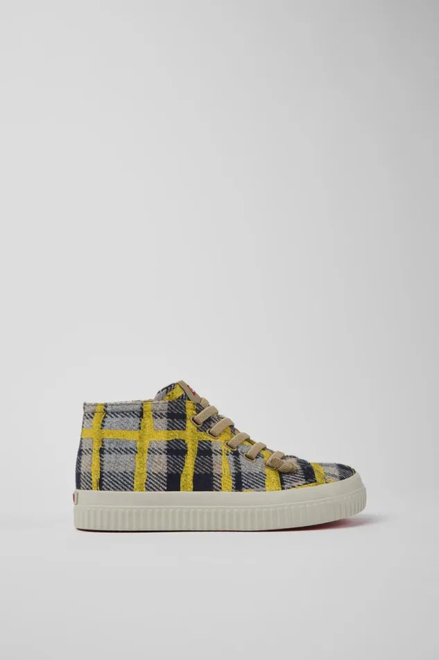 Women Camper Ankle Boots Peu Roda Yellow Multicolored Recycled Wool Sneakers Women Camper Ankle Boots Peu Roda Yellow Multicolored Recycled Wool Sneakers