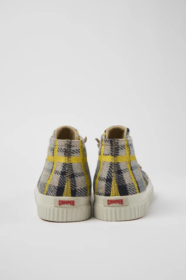 Women Camper Ankle Boots Peu Roda Yellow Multicolored Recycled Wool Sneakers Women Camper Ankle Boots Peu Roda Yellow Multicolored Recycled Wool Sneakers