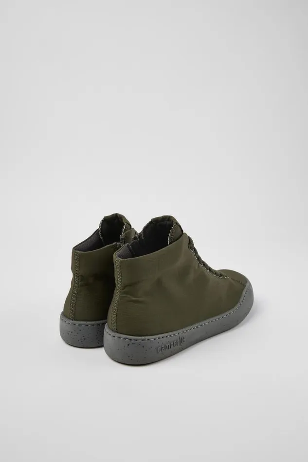 Women Camper Ankle Boots Peu Touring Green Textile Ankle Boots