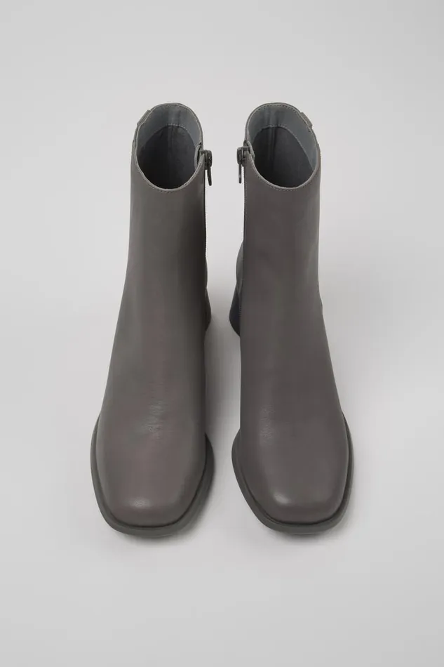 Women Camper Ankle Boots Twins Gray Leather Boots Women Camper Ankle Boots Twins Gray Leather Boots