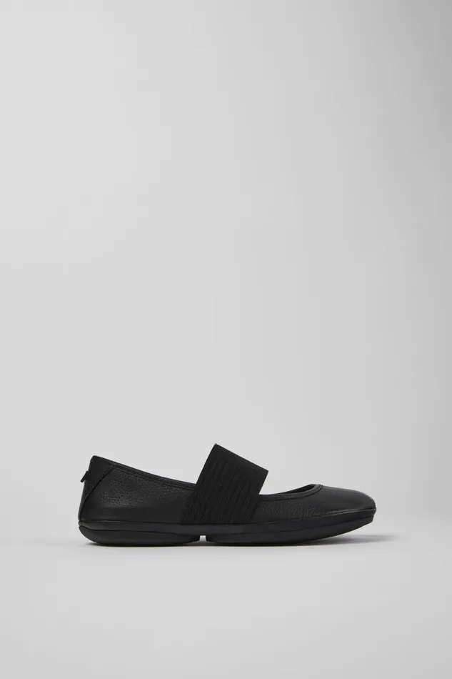 Women Camper Ballerinas Right Black Leather Ballerina