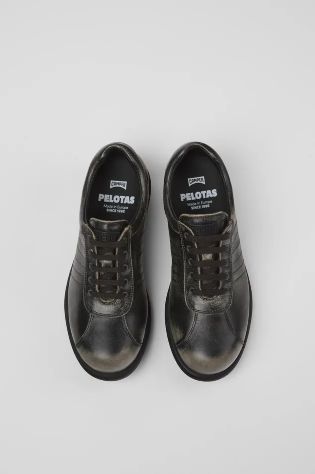 Women Camper Casual Shoes Pelotas Bicolor Leather Shoes