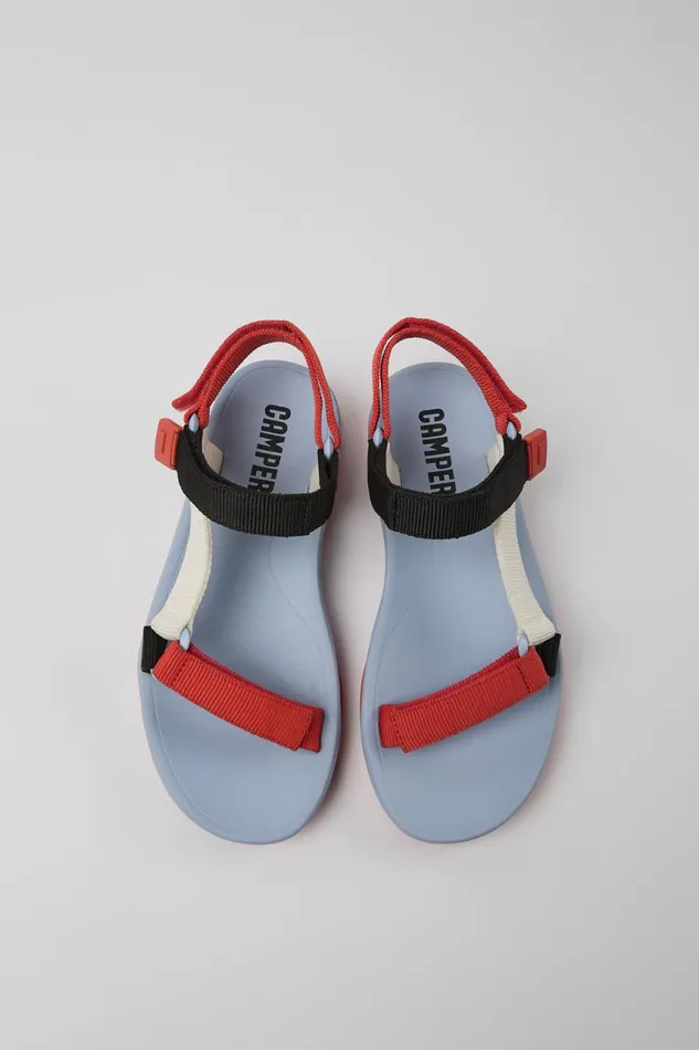 Women Camper Flat Shoes Match Red White And Black Sandals Women Camper Flat Shoes Match Red White And Black Sandals