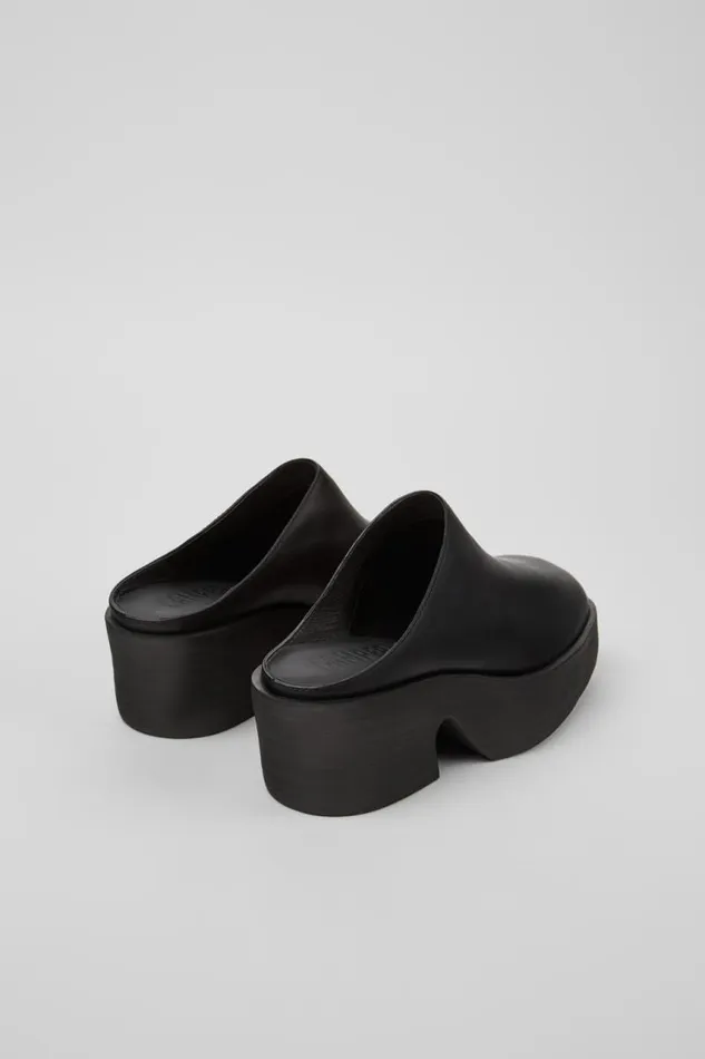 Women Camper Formal Shoes Billie Black Leather Clogs Women Camper Formal Shoes Billie Black Leather Clogs