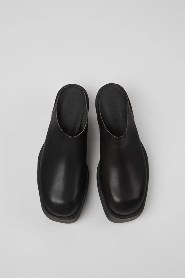 Women Camper Formal Shoes Billie Black Leather Clogs Women Camper Formal Shoes Billie Black Leather Clogs