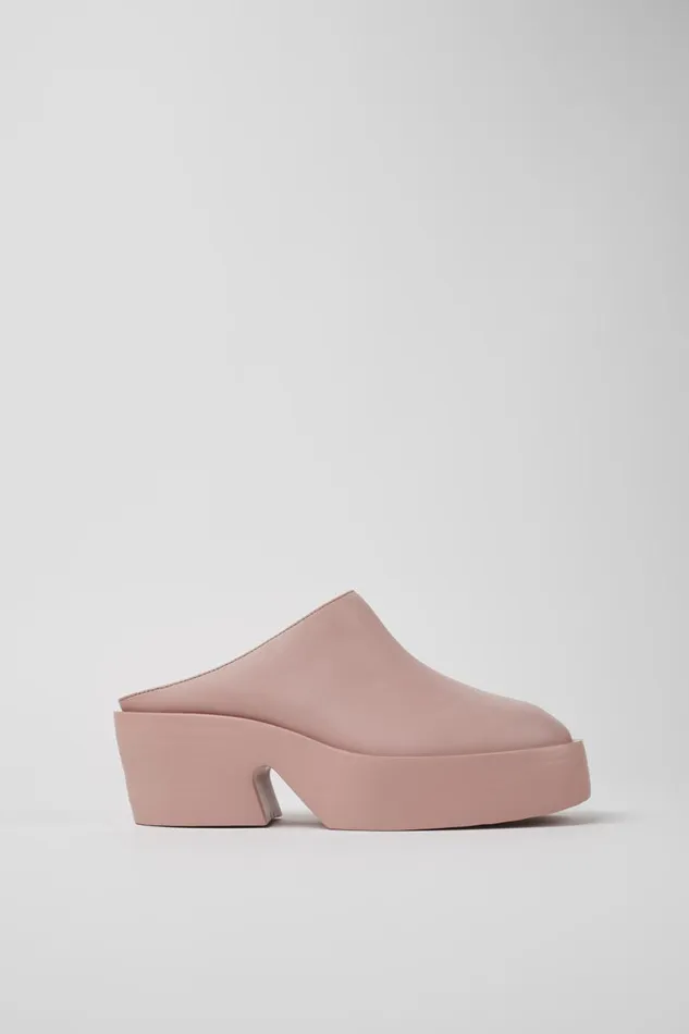 Women Camper Formal Shoes Billie Pink Leather Clogs Women Camper Formal Shoes Billie Pink Leather Clogs