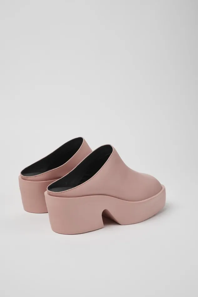 Women Camper Formal Shoes Billie Pink Leather Clogs Women Camper Formal Shoes Billie Pink Leather Clogs