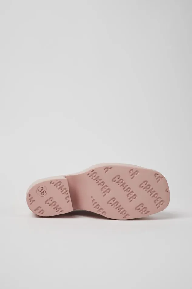 Women Camper Formal Shoes Billie Pink Leather Clogs Women Camper Formal Shoes Billie Pink Leather Clogs