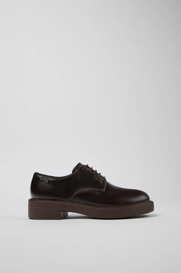 Women Camper Formal Shoes Dean Brown Leather Shoes Women Camper Formal Shoes Dean Brown Leather Shoes