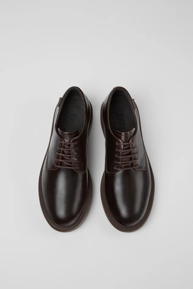 Women Camper Formal Shoes Dean Brown Leather Shoes Women Camper Formal Shoes Dean Brown Leather Shoes