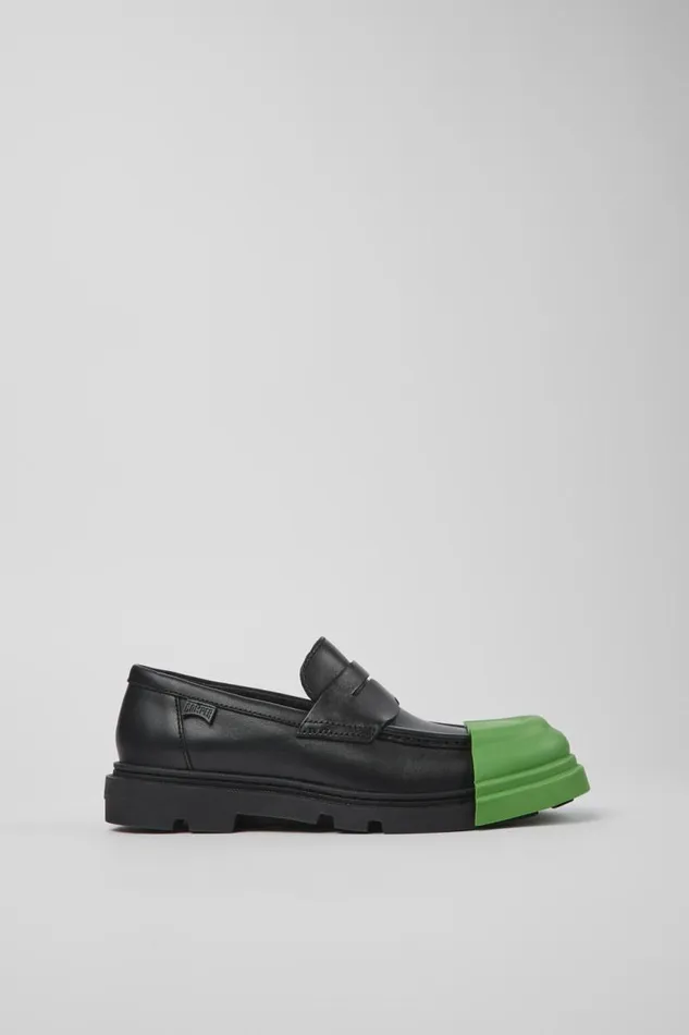 Women Camper Formal Shoes Junction Black Leather Loafer