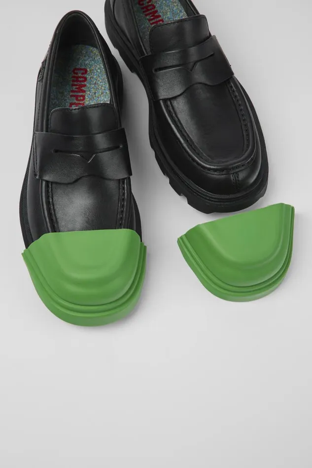 Women Camper Formal Shoes Junction Black Leather Loafer