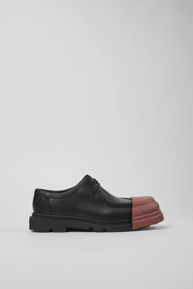 Women Camper Formal Shoes Junction Black Leather Wallabee Shoe