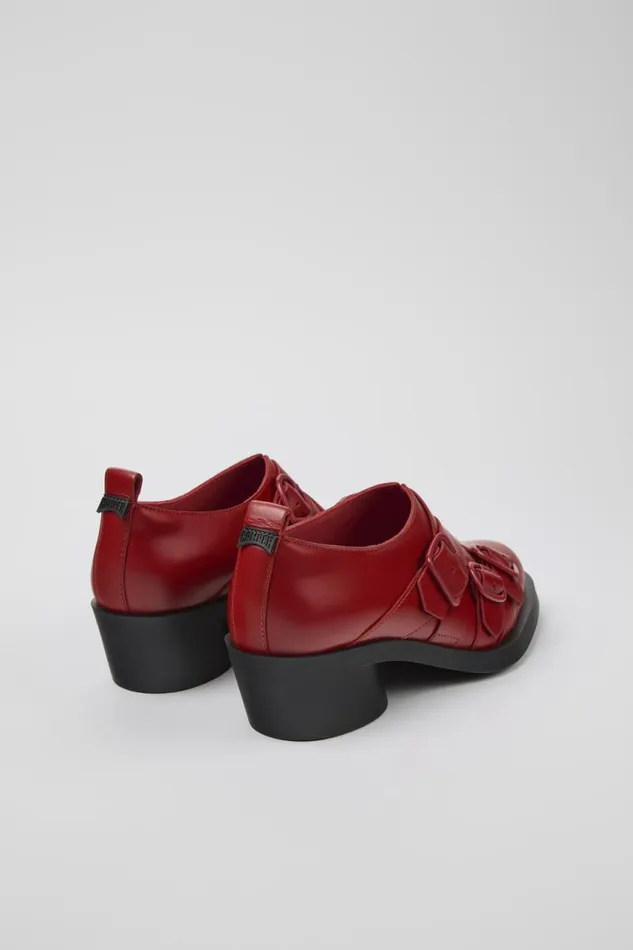Women Camper Formal Shoes Twins Red Leather Shoes Women Camper Formal Shoes Twins Red Leather Shoes