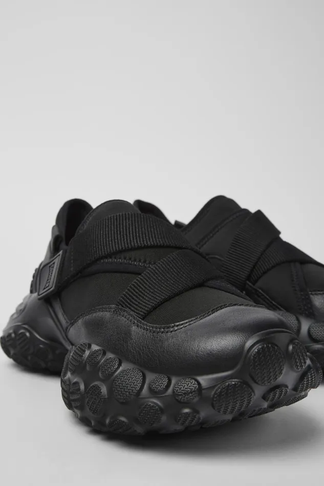 Women Camper Sneakers Pelotas Mars Black TextileLeather Sneaker