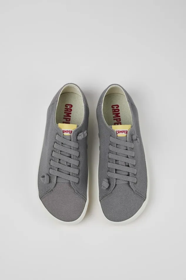Women Camper Sneakers Peu Rambla Gray Textile Sneaker
