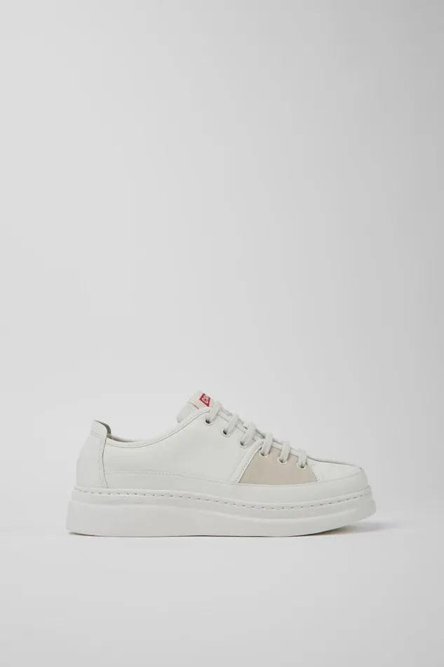 Women Camper Sneakers Twins White Multicolored Recycled Leather Sneakers