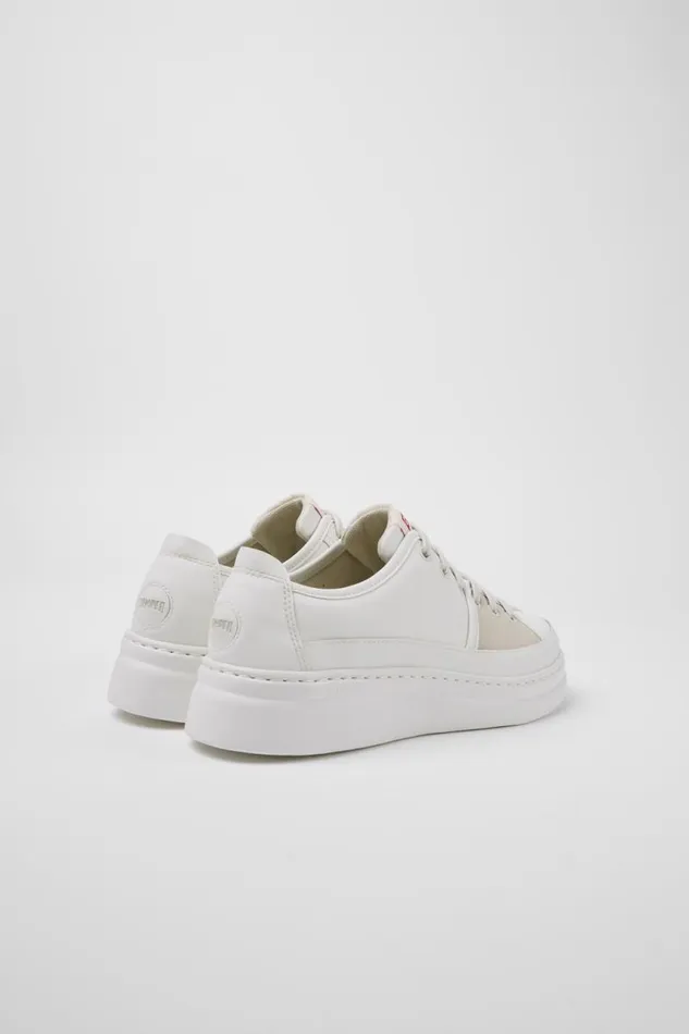 Women Camper Sneakers Twins White Multicolored Recycled Leather Sneakers