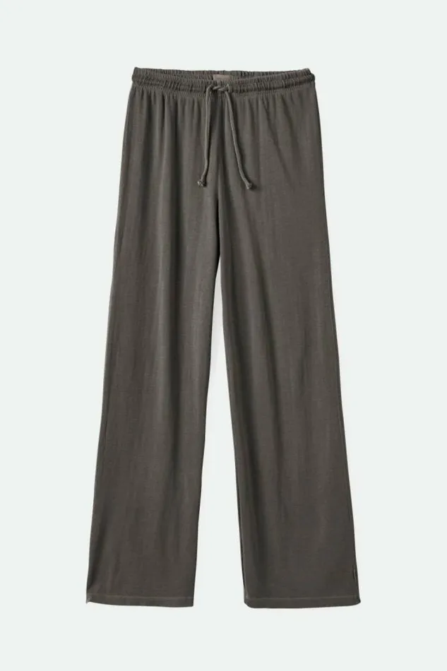 Women Carefree Organic Garment Dye Lounge Pant Washed Black Brixton Pants
