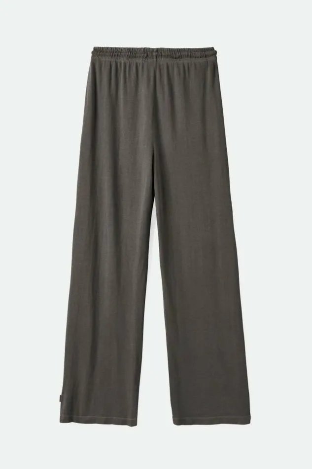 Women Carefree Organic Garment Dye Lounge Pant Washed Black Brixton Pants