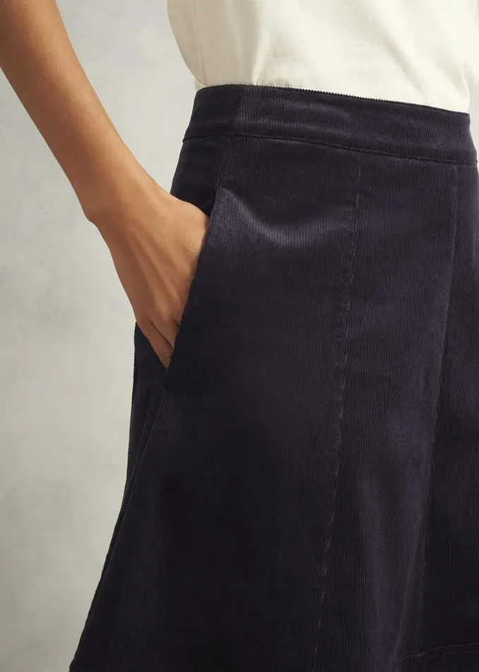 Women Clifton Cord Skirt Navy Hobbs Skirts
