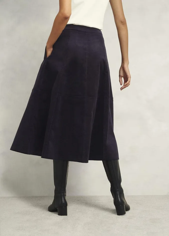Women Clifton Cord Skirt Navy Hobbs Skirts