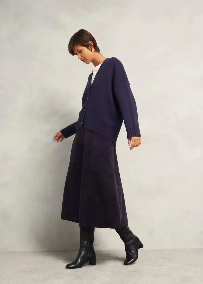 Women Clifton Cord Skirt Navy Hobbs Skirts