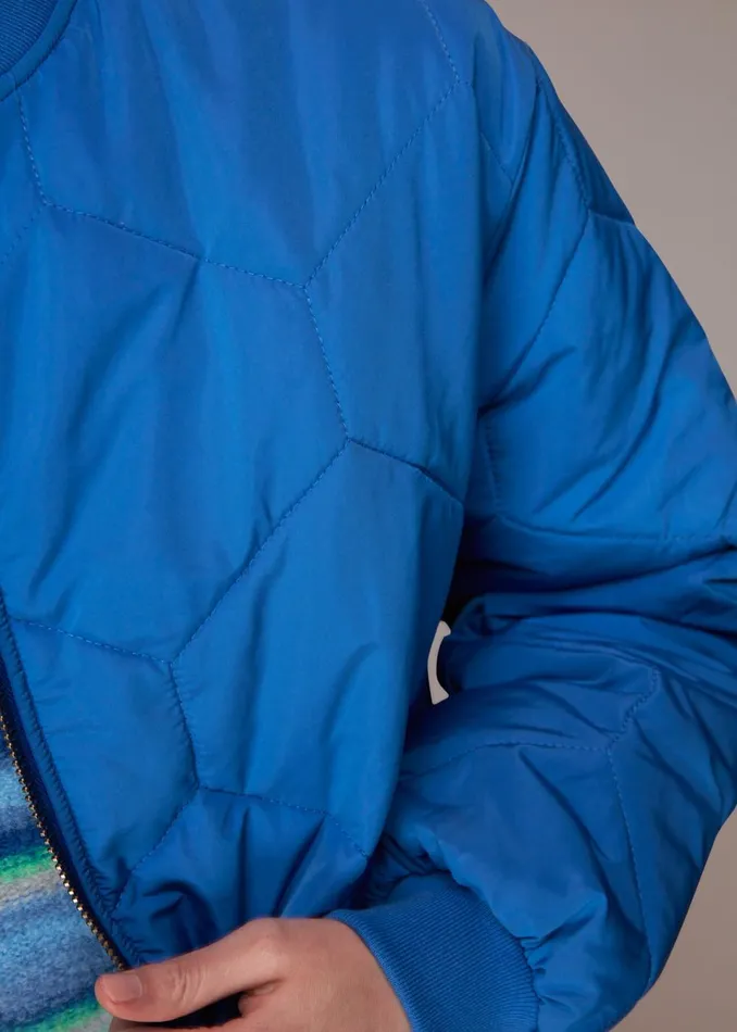 Women Coats and Jackets Whistles Blue Ida Short Quilted Coat