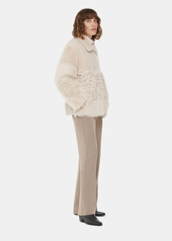 Women Coats and Jackets Whistles Ivory Hema Shearling Coat