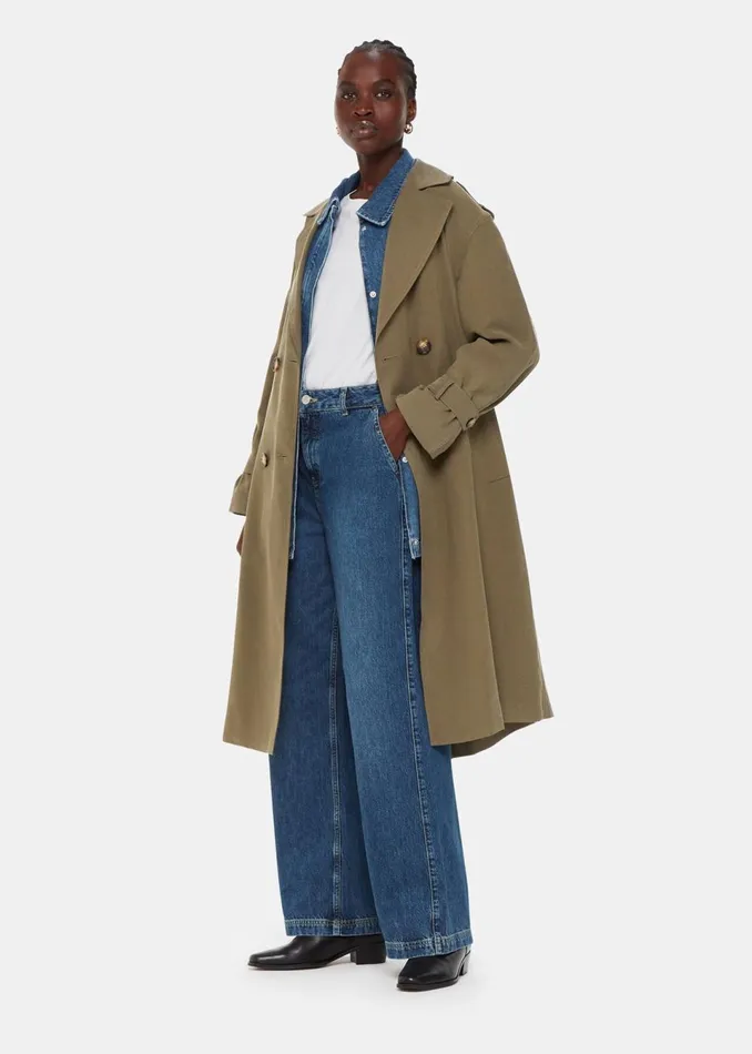 Women Coats and Jackets Whistles Khaki Riley Trench Coat