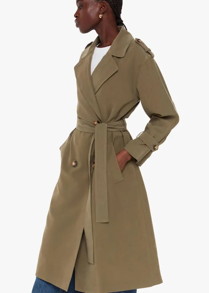 Women Coats and Jackets Whistles Khaki Riley Trench Coat