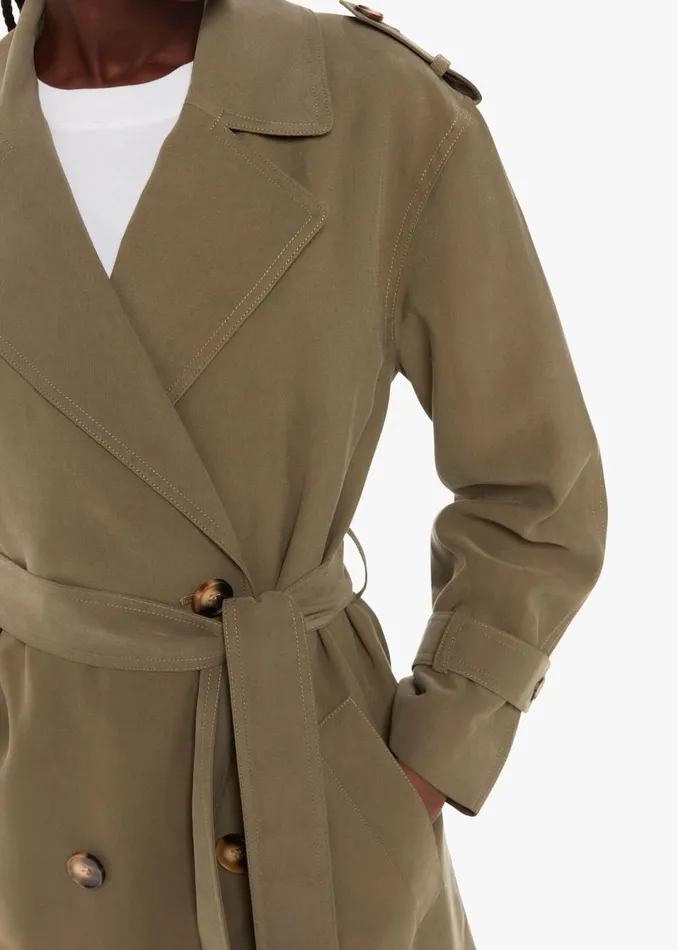 Women Coats and Jackets Whistles Khaki Riley Trench Coat
